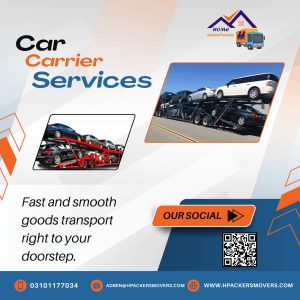 Car carrier truck transporting vehicles safely in Pakistan