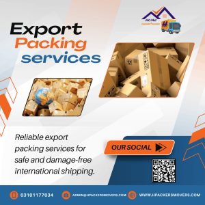 Export packers and movers packing goods for international shipping