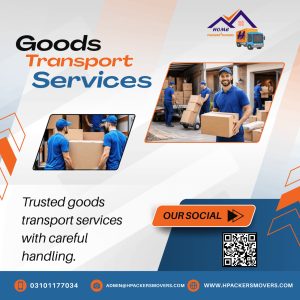 Goods transport services truck carrying cargo for delivery in Pakistan